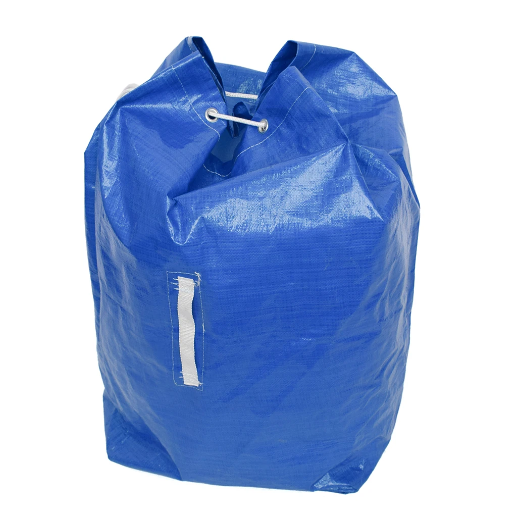 High-Capacity Drawstring Leaves Bag Garden Rubbish Toys Storage Bag - Blue