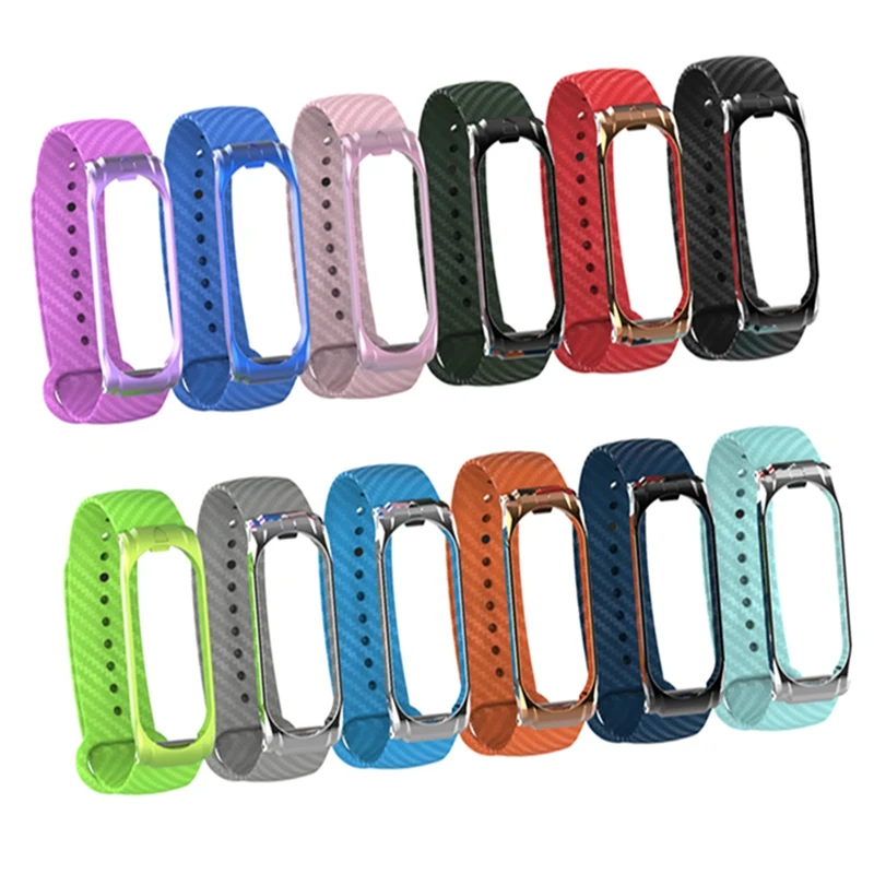 

Bakeey Replacement Carbon Fiber Decoration TPU Watch Band for Xiaomi Mi Band 4 Smart Band Wristband Strap Smart Accessories