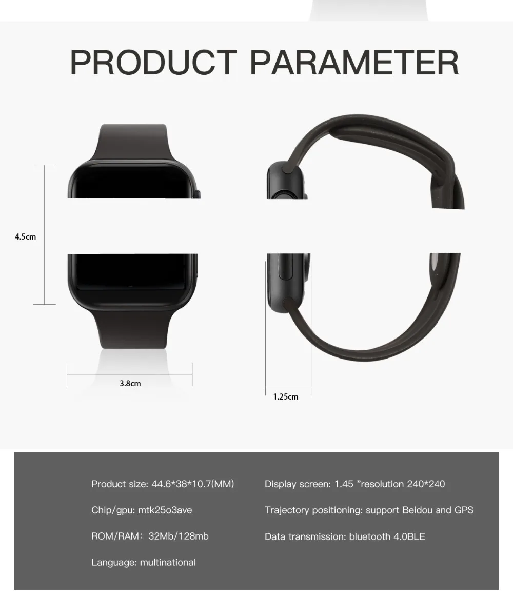Смарт-часы GOLDENSPIKE I7, Bluetooth, 1:1, серия 5, беспроводное зарядное устройство, gps, спортивные часы для Apple Watch, iPhone, Android, Обновлено IWO10 IWO11