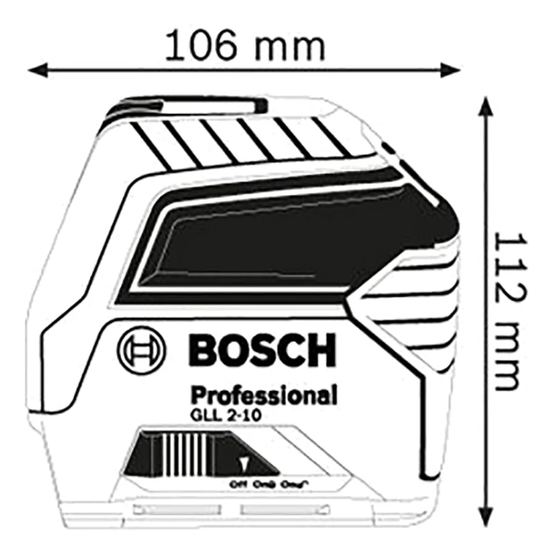 Нивелир лазерный Bosch GLL 2 10 (Вертикальная и горизонтальная проекция рабочее