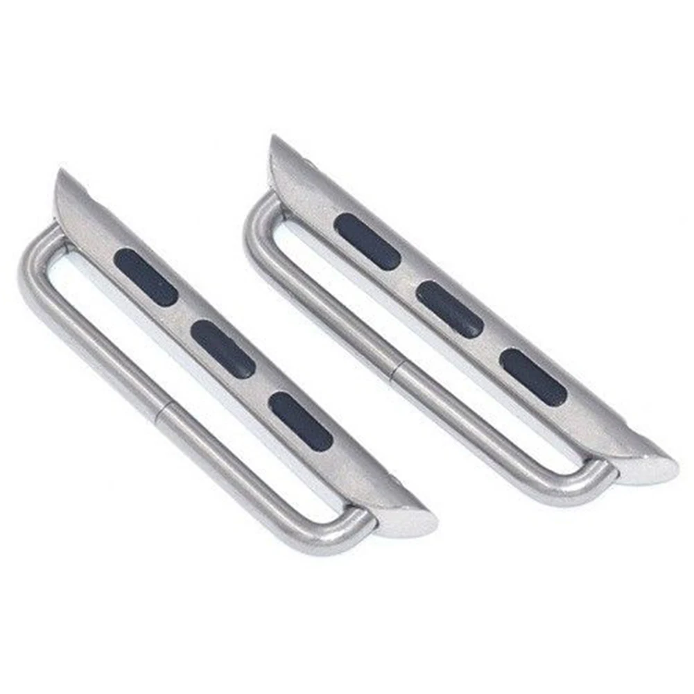 

2PCS Portable Durable Adapter Lightweight Accessories Anti Rust Bend Type Metal Watch Band Connector Stylish For Iwatch1 2 3 4