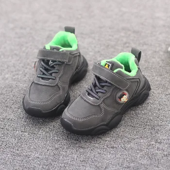 

2019 Autumn Winter Kids Shoes Baby Boys Girls Leather toddler girls Running Shoes Fashion Casual Children Boy Sneakers