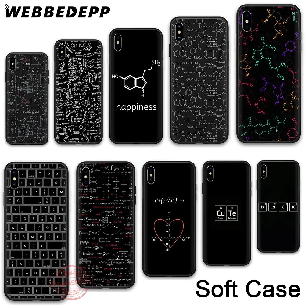WEBBEDEPP 96N Biology and Chemistry Soft Silicone Phone Case for iPhone
X XR XS 11 Pro Max 6 6S 7 8 Plus 5 5S SE Back Shell