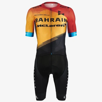 

2020 le col Bahrain team clothes men jumpsuit Cycling Skinsuit Triathlon suit mtb One-piece Bodysuit bike Tri suit ropa Ciclismo