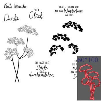 

German word 2020 3D New Metal Cutting Dies and Scrapbooking For Paper Making Birthday Embossing Card Craft Stamps Set