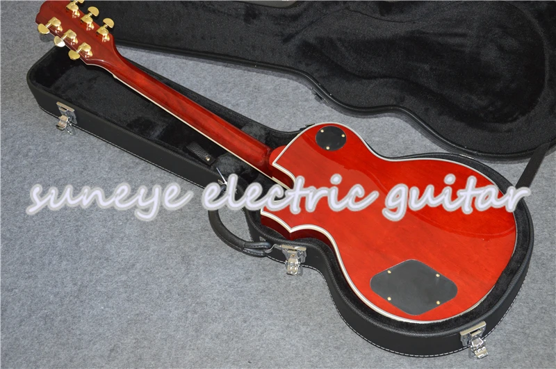 Suneye Cherry на заказ электрогитара Tiger Grain Finish Guitarra Electrica Левша гитара доступна с чехлом