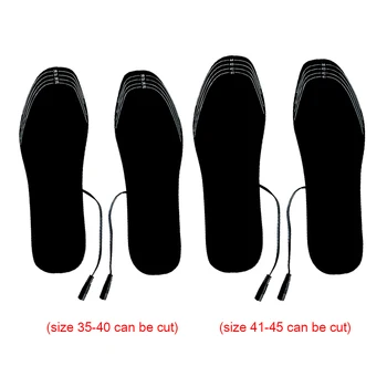 USB Heated Shoe Insoles Electric Foot Warming Pad Feet Warmer Sock Pad Mat Winter Outdoor Sports Heating Warm Insoles 35-45 Pads 6