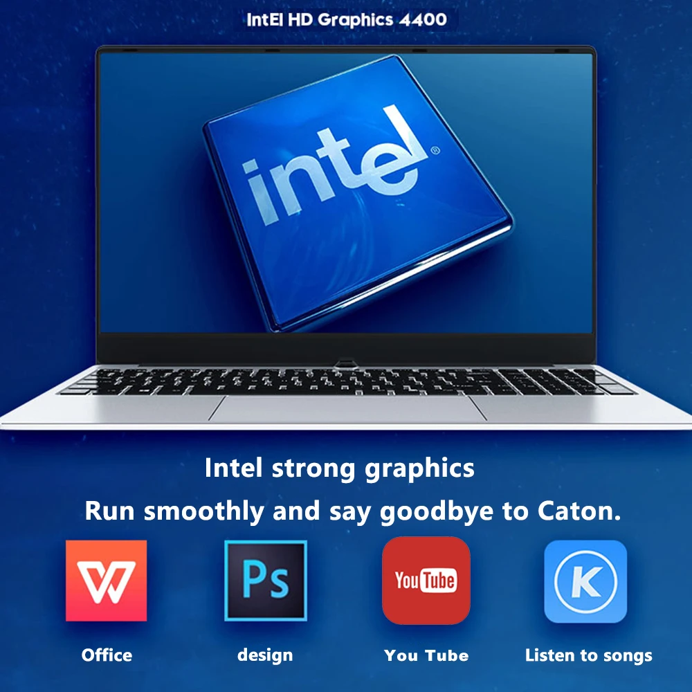 LHMZNIY Gaming SSD laptop 15.6inch Metal Body Intel i7 4500U 16GB RAM Windows 10 Notebook Student Office Work BT WiFi Webcam