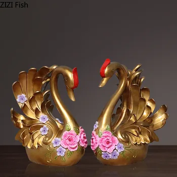

Creative European Swan Ornaments European Home Living Room Porch Decorations Display New Wedding Gifts To Send Girlfriends Gifts