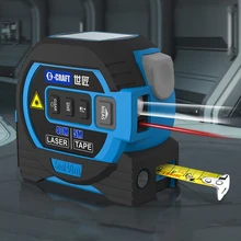 

3-in-1 Laser Tape Measure Rangefinder Infrared Room Measuring Artifact Electronic Measurement Steel Tape Measure Laser Cross