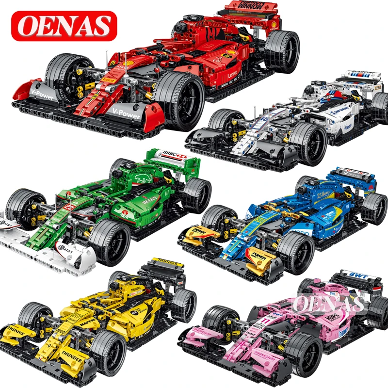 MOC High-Tech Expert Formula 1 Super Speed Champions Racing Sports Car Model Building Blocks Kids Toys For Boys Christmas Gift | Игрушки и