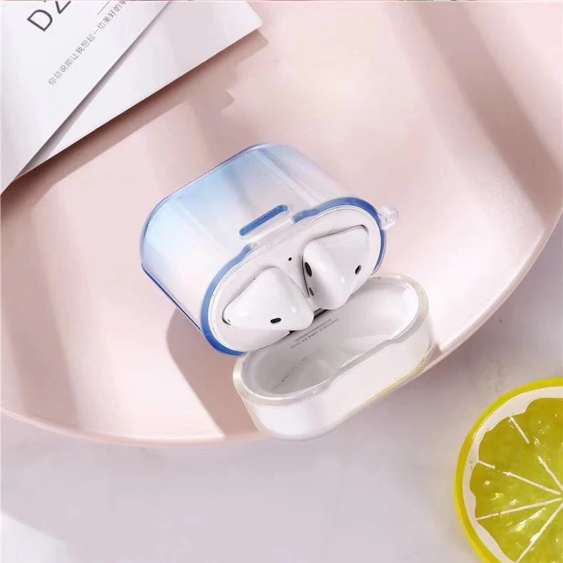 A1 Для Xiaomi AirDots Pro Чехол прозрачный градиентного цвета защитный чехол для наушников для Xiaomi Air Dots Pro силиконовый прозрачный Чехол - Цвет: A1