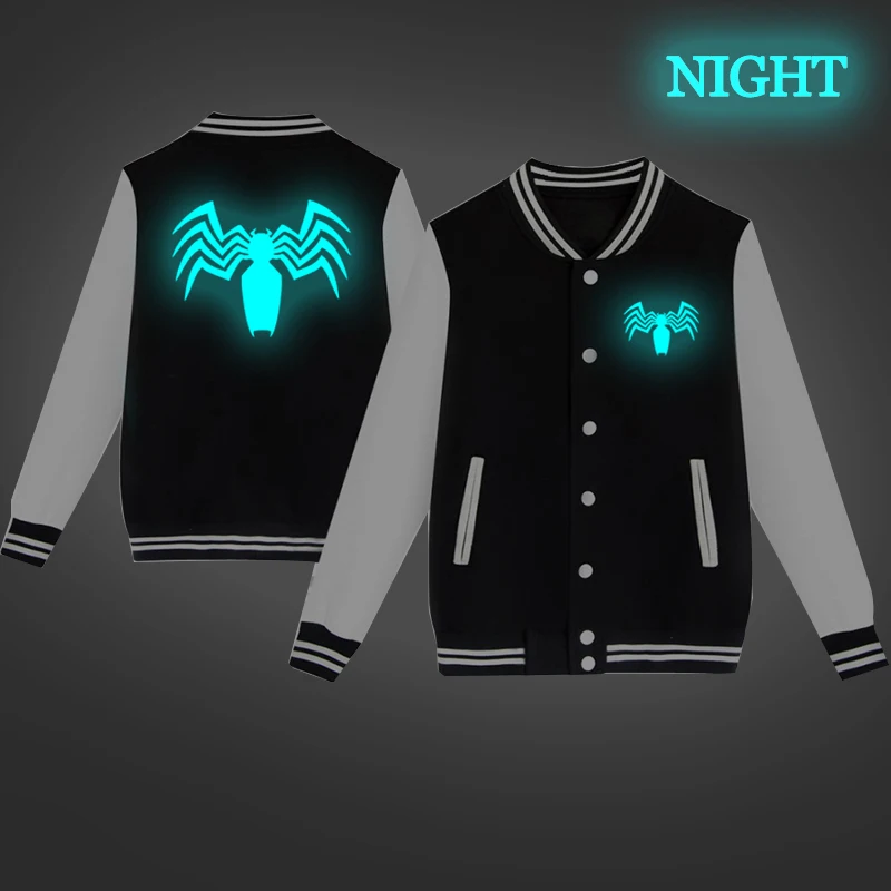 baseball jacket 1 Светящиеся куртки с принтом «Человек-паук» для мальчиков и девочек; зимнее пальто для малышей; бейсбольная куртка для малышей; Верхняя одежда; ветрозащитная детская одежда - Цвет: baseball jacket 1