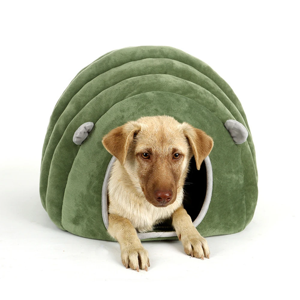 Winter Closed Pet Cat Dog House Dog Bed Caterpillar Kennel Hamster Cotton Soft Mat Puppy Cave 3