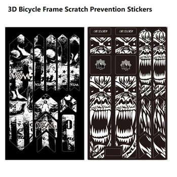 

MTB Mountain Bike 3D Frame Scratch Prevention Sticker Scratch-Resistant Removeable Stickers Road Bike Paster Guard Frame Cover
