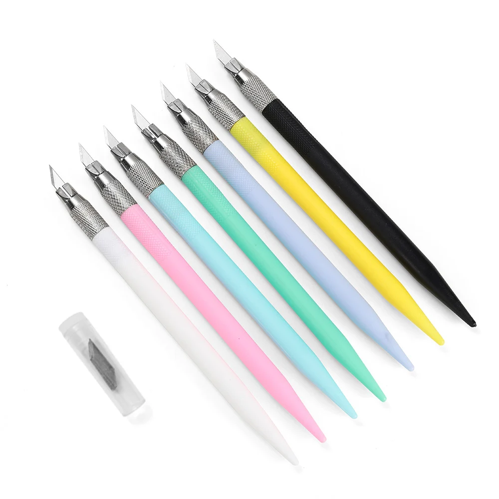 

1 Pcs Metal Carving Utility Knife Non-Slip Craft Paper Cutter Pen Stationery Cutting Leather Rope Jewelry Makings Supplies Tools