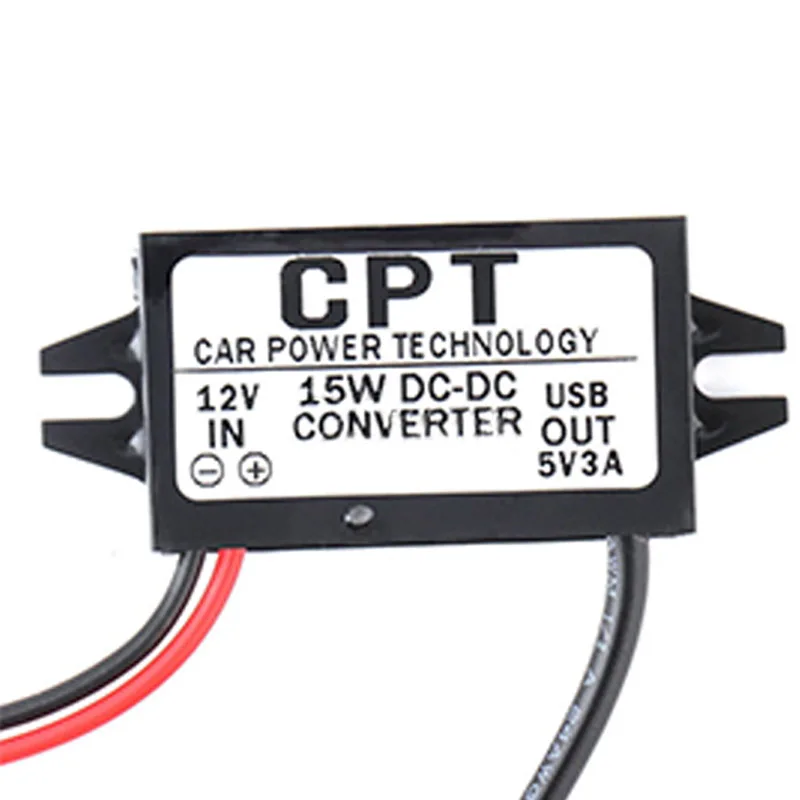 1 xпонижающий DC 12V до 5V 3A 15W DC мини/микро/двойной USB адаптер питания конвертер