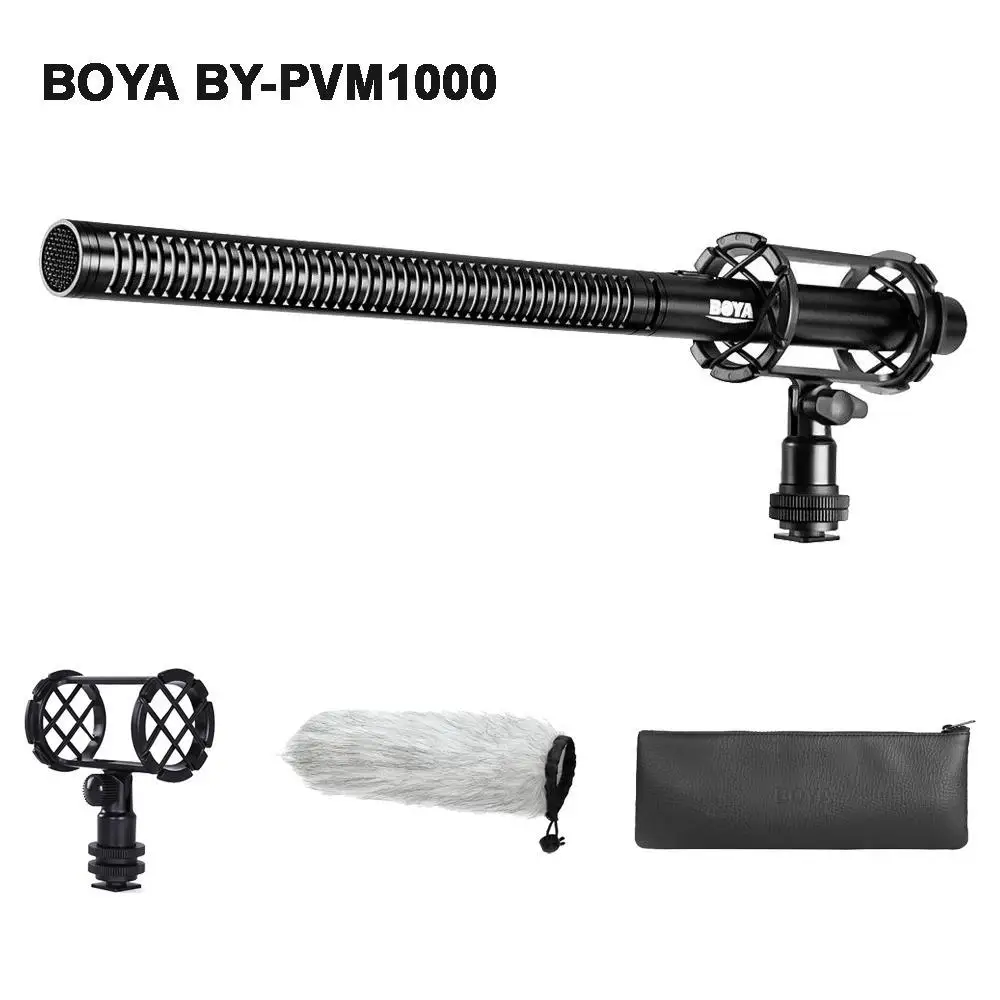 

BOYA BY-PVM1000 Professional DSLR Condenser Shotgun Video Interview Microphone Mic for Canon Nikon Sony DSLR Camera Camcorder