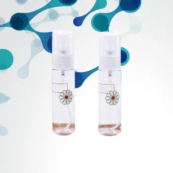 

2Pcs 30ml Plastic Press Pump Bottle Printed Spray Bottle Perfume Subpackaging Bottle Random Color