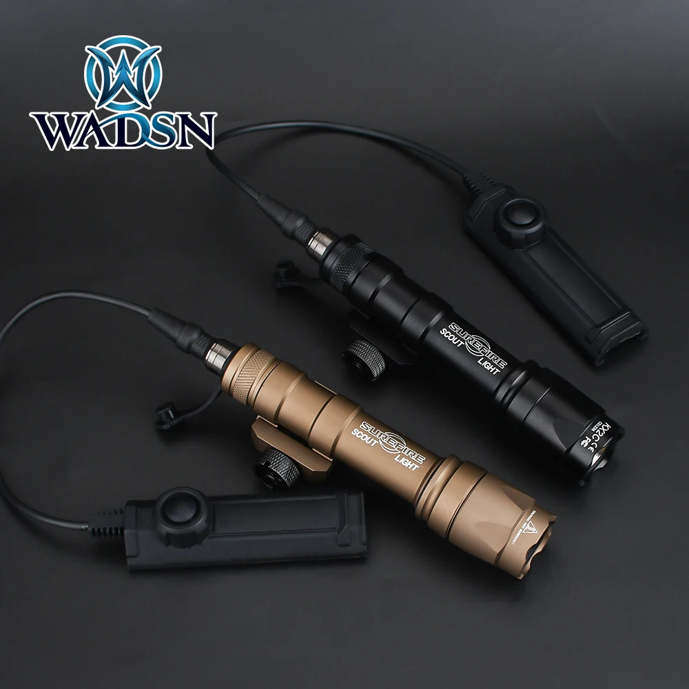 Photo Product WADSN Airsoft Surefir M600 M600C Scout Flashlight 340Lumens LED Tatical Hunting Gun Weapon Light with Dual Function Tape Swtich