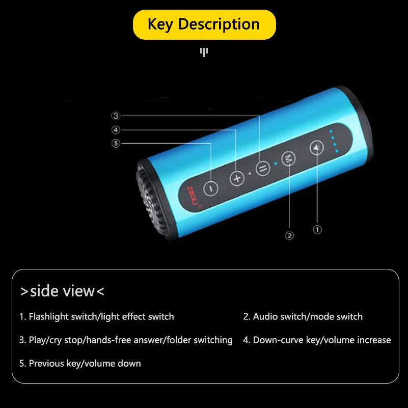 Уличная Bluetooth колонка водонепроницаемая Беспроводная портативная велосипедная