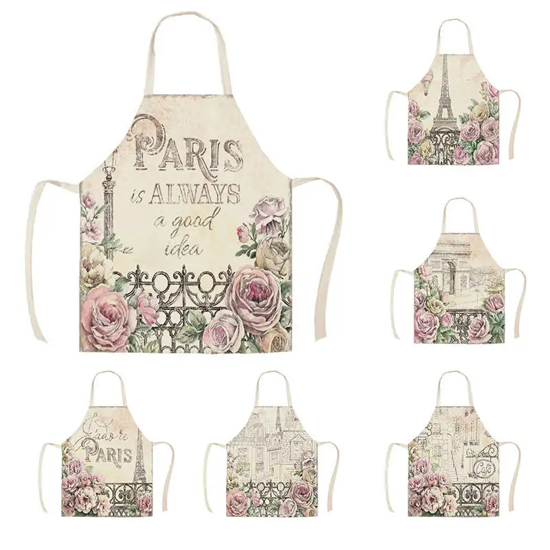 Льняные фартуки с принтом Paris Is Always Good Idea Кухонные унисекс для ужина вечеринки