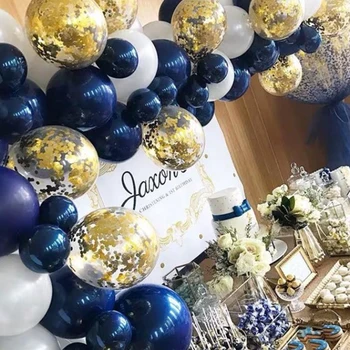 

61Pcs Multi Latex Balloon Happy Birthday Party Balloons White Blue Helium Ballons Boy Girl Baby Shower Party Supplies