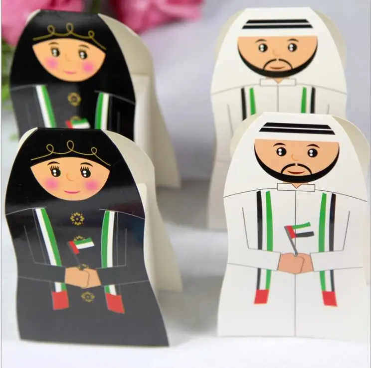 

100pcs Arabia chieftain Candy box Middle East style candy box 6.5x3x12cm Wedding decorating candy box