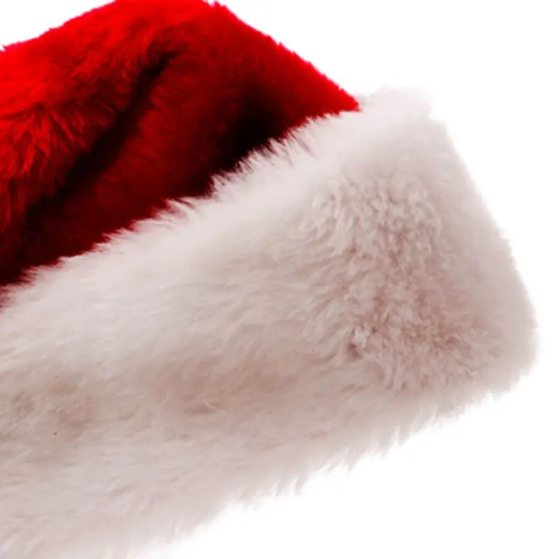 1 шт. 40x28 см Рождественская шапка для взрослых детей зимняя длинная пушистая Рождественская шапка из плюша Красная белая шапка Санты
