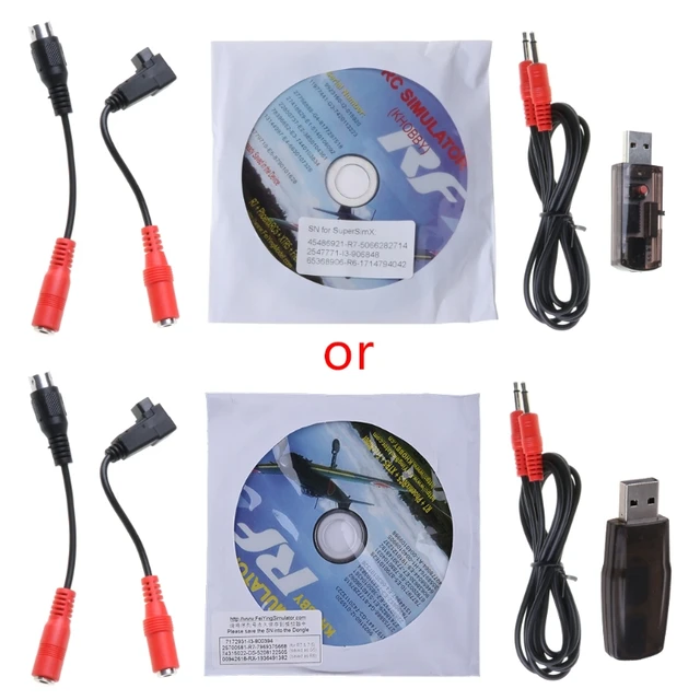 2022 New 22 in 1 Simulator RC USB Flight Simulator Compact Disc Cable Support Aerofly FMS 1