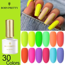 Матовый неоновый Гель-лак для ногтей BORN PRETTY, зеленый, желтый цвет, 6 мл, флуоресцентный маникюр, отмачиваемый УФ-Гель-лак для ногтей, Гель-лак