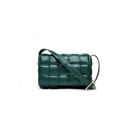Мягкая кассета новая дизайнерская роскошная сумка Подушка Ретро настоящая кожа Сумка через плечо женская сумка-мессенджер - Цвет: Green