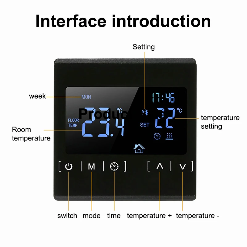 Сенсорный ЖК-экран комнатный регулятор температуры умный термостат подогрев пола термостат бытовой температурный тегулятор