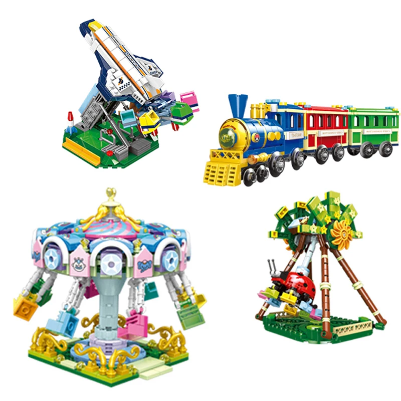 

421pcs Top Scan Building Blocks for Kids Building Amusement Park Adulthood Brick Block compatible with LOGO Xingbao