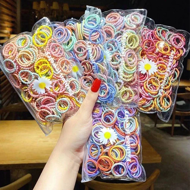 100 Pcs/lot Small Hair Ties Gum Colorful Nylon Rubber Bands Headband  Scrunchies Elastic Hair Bands For Girls Hair Accessories - Hair Ties -  AliExpress