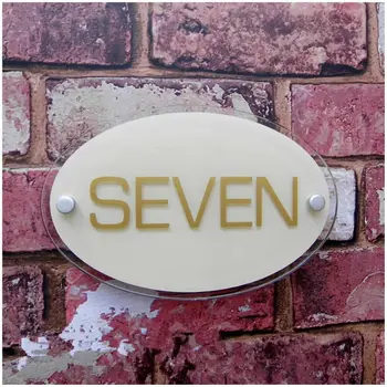 

Customized Modern House Sign Door Number Apartment Plaque Plate Street Address