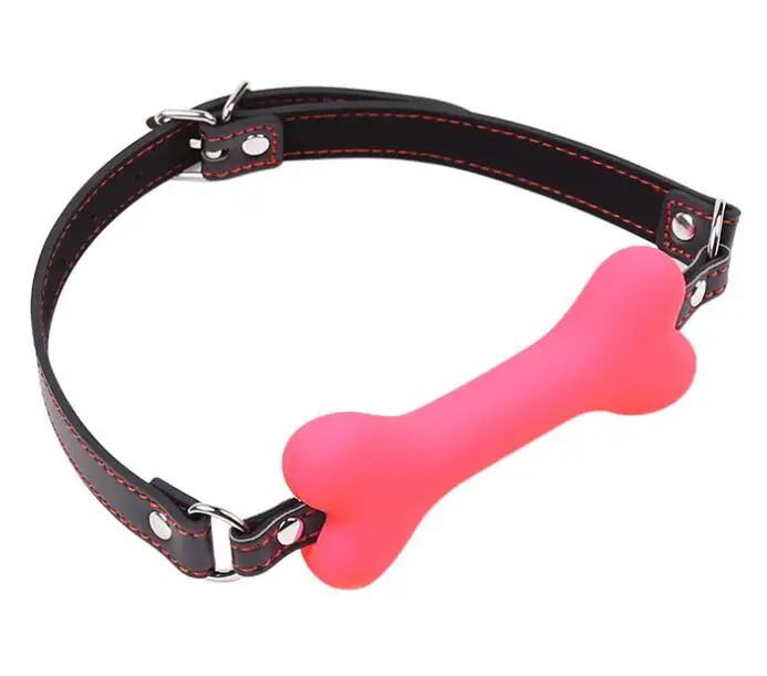 Bavaglio per bocca aperta in morbido silicone a forma di osso di cane, ideale per bondage,_voghion.com