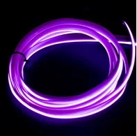 purple EURS 12 В 5 м освещение салона автомобиля DIY Авто Светодиодная лента EL гибкий неоновый светильник синий белый красный провод веревка USB атмосферная лампа 24 В - Испускаемый цвет: purple