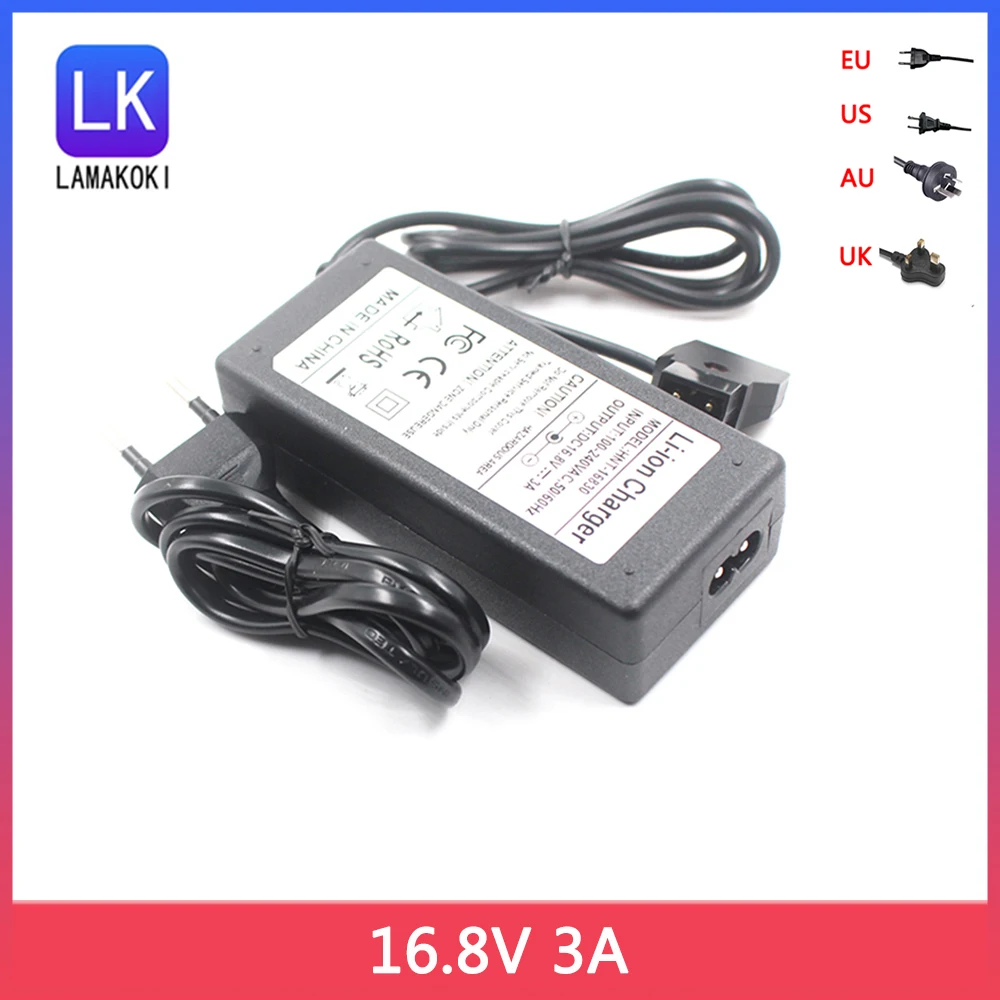 D-tap Carregador de Bateria para Filmadora Adaptador de Energia D-tap Plug v Mount Bateria v Lock Bateria da Câmera 16.8v 3a