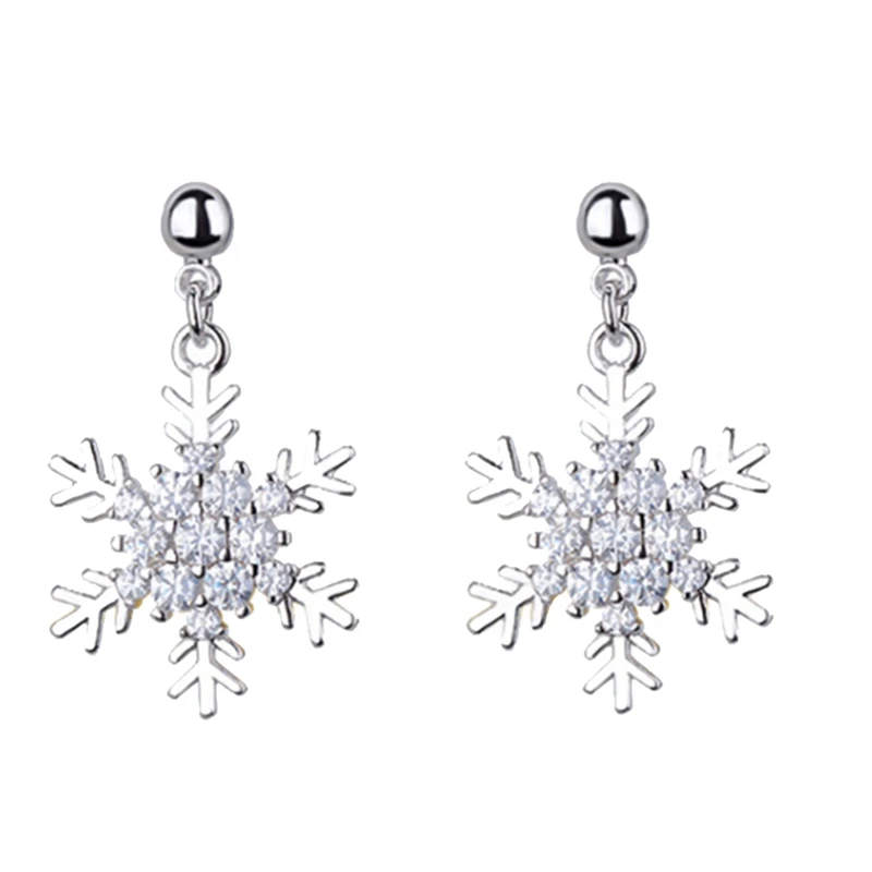 Корейские женские Кристальные снежные чешуйки Bijoux массивные серьги-гвоздики для женщин, серьги, модные ювелирные изделия для женщин, подарок для влюбленных Brincos