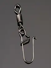  100 Pcs Fishing Connector Stainless Steel Ball Bearing Fishing Swivels Snap Fishhook Lure Link Tackle Fishing Tools 