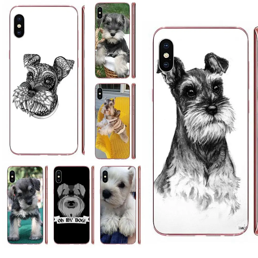Мягкий ТПУ для телефона Xiaomi Redmi 3 3S 4 4A 4X 5 6 6A 7 K20 Note 2 5A Plus Pro миниатюрный Schnauzer