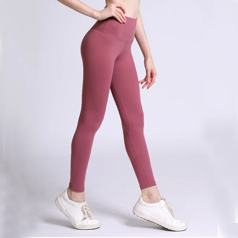 Настраиваемые Lulu штаны для йоги фитнес женские весенние и летние одноцветные Chinlon серии спортивные Леггинсы для йоги