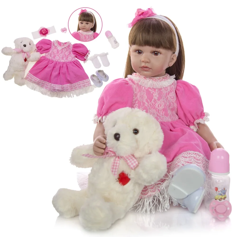 KEIUMI силиконовые детские куклы 60 см Reborn Baby реалистичный винил 24 дюймов кукла игрушка ручной работы для детей день рождения сюрприз