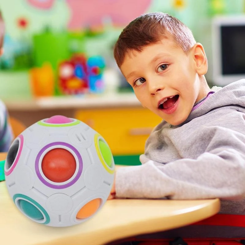 Creative Mini Magic Rainbow Puzzle Ball Children Educational Finger Toys