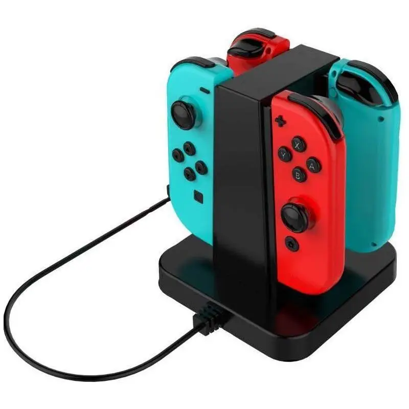 Новая 4 в 1 станция для зарядки с usb для nintendo Switch Joy-con, usb зарядная док-станция с светодиодный индикатором