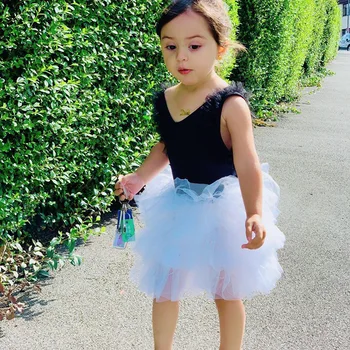 

2020 New Girls Princess Dress Wedding Baby Dress Fluffy Children Ballet Dress For Party Dance Princess Girl Tulle Clothes
