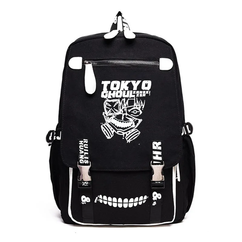 Style 9 Tokyo Ghoul Kaneki Ken Anime Designer Backpack Bag Book Bag School Travel Laptop Bags Metal Button Front Zipper Canvas Mochila - Цвет: Style 9