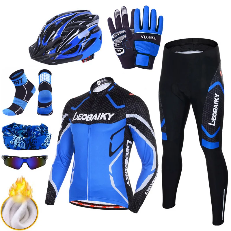 2021 Pro велосипедной команды Джерси набор для мужчин снаряжение велосипеда зимние