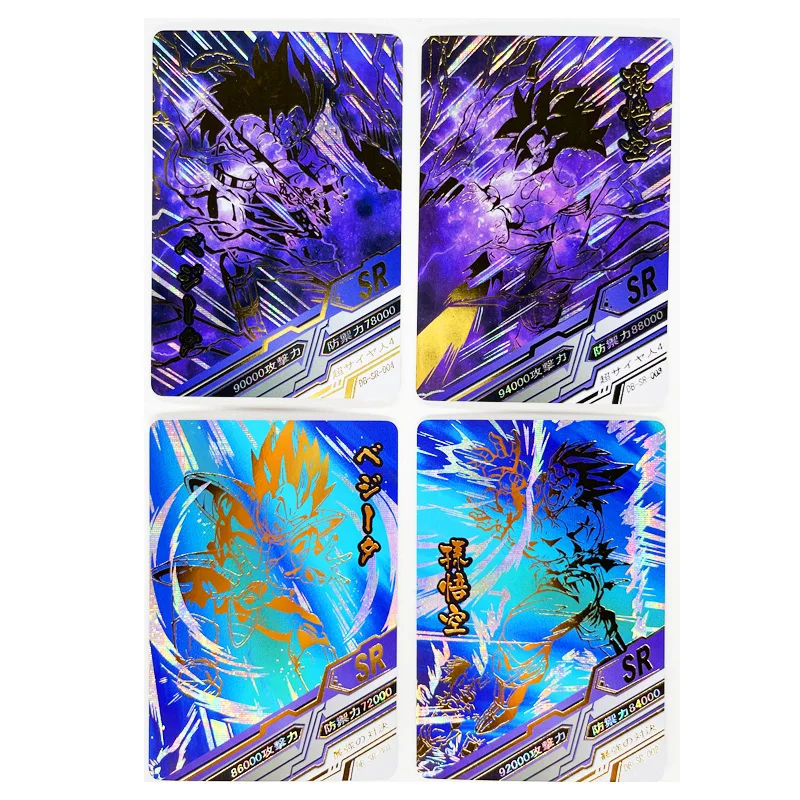4 Pz/Set Super Saiyan Dragon Ball Z Bronzing Heroes Battle Card Ultra Instinto Goku Vegeta Game Collection Cards